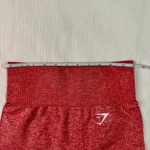 GYMSHARK Vital Seamless Leggings Rose Slate Marl Red Women’s XS NWT Athleisure - Picture 4 of 15